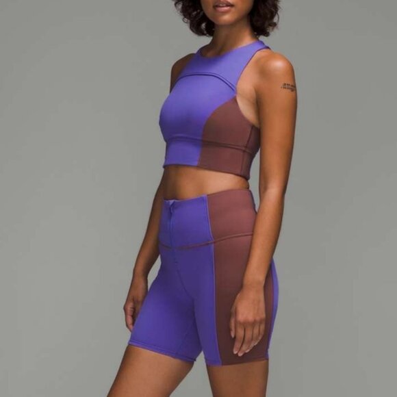 Lululemon Hike to Swim Purple, Brown High Neck Sports Bra Size S - Picture 4 of 15